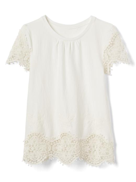 Image number 2 showing, Floral crochet tee