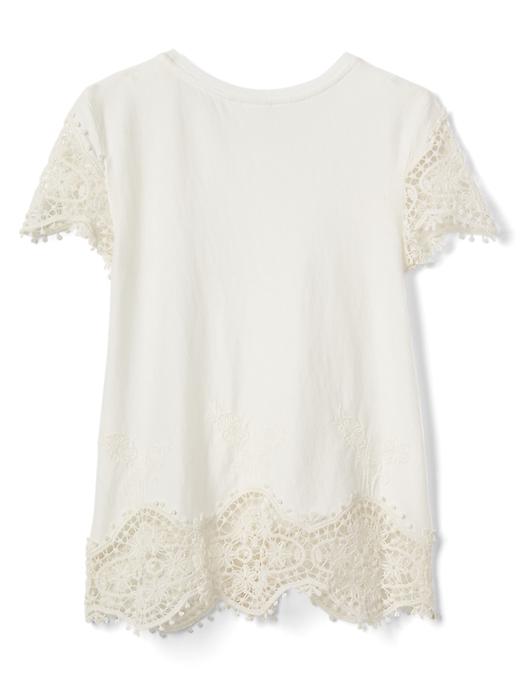 Image number 3 showing, Floral crochet tee