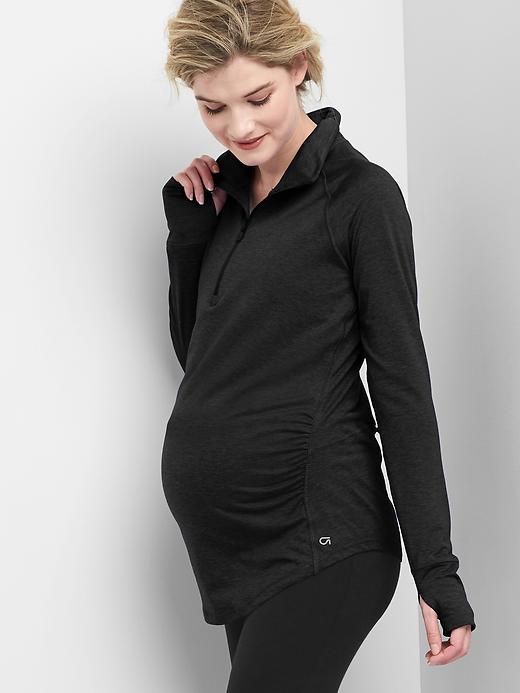 View large product image 1 of 1. Maternity half-zip pullover