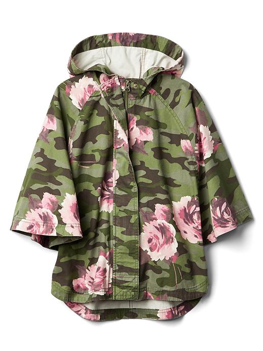Image number 2 showing, Floral camo poncho