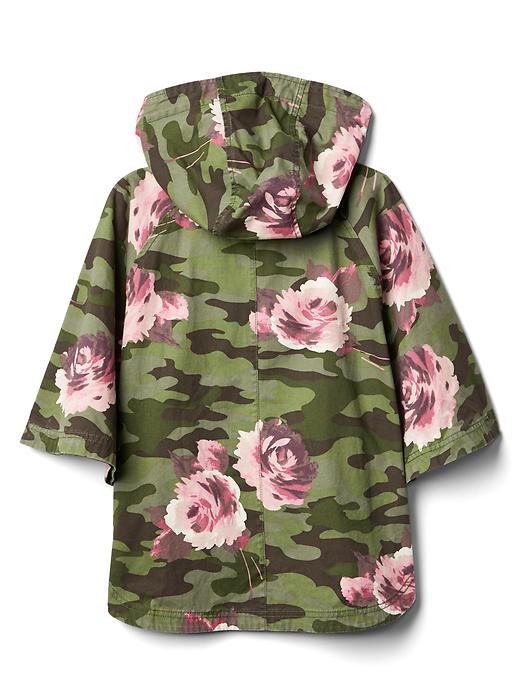 Image number 3 showing, Floral camo poncho