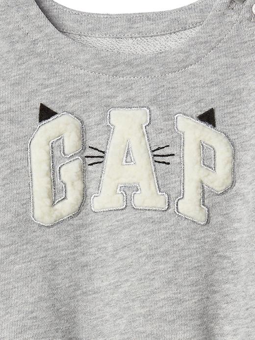 Image number 3 showing, Kitten logo peplum sweatshirt