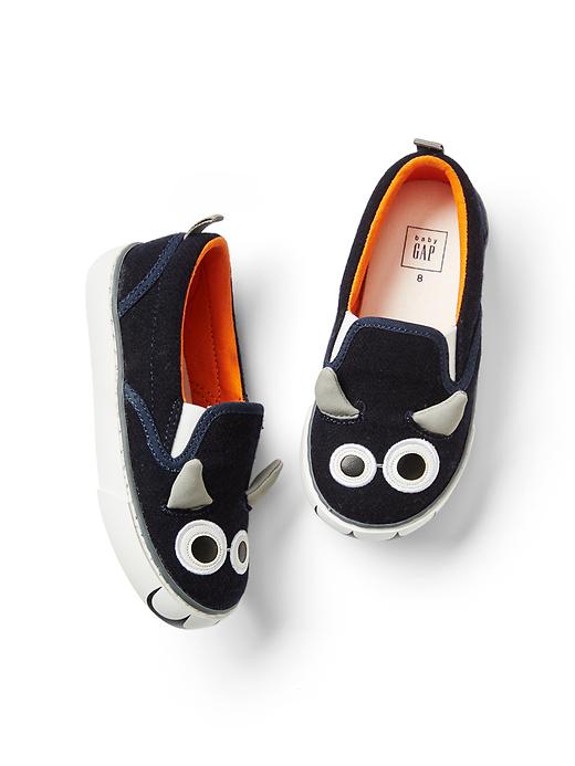View large product image 1 of 1. Monster slip-on sneakers