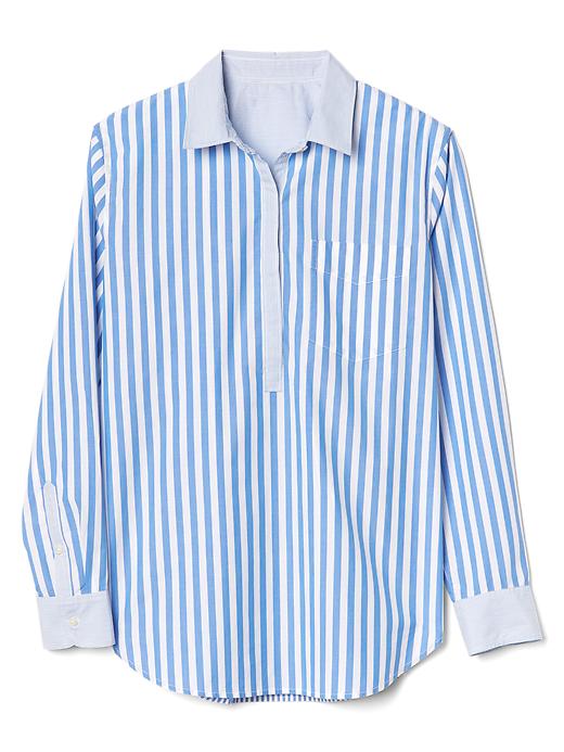 Image number 6 showing, Poplin stripe popover shirt