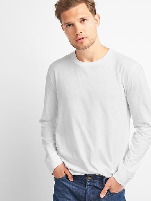 View large product image 1 of 1. Essential Long Sleeve Crewneck T-Shirt
