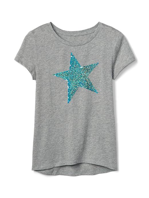 Image number 1 showing, Flippy sequin graphic tee
