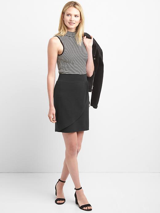 Image number 3 showing, Softspun drapey mini skirt