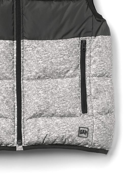 Image number 4 showing, Heather colorblock puffer vest