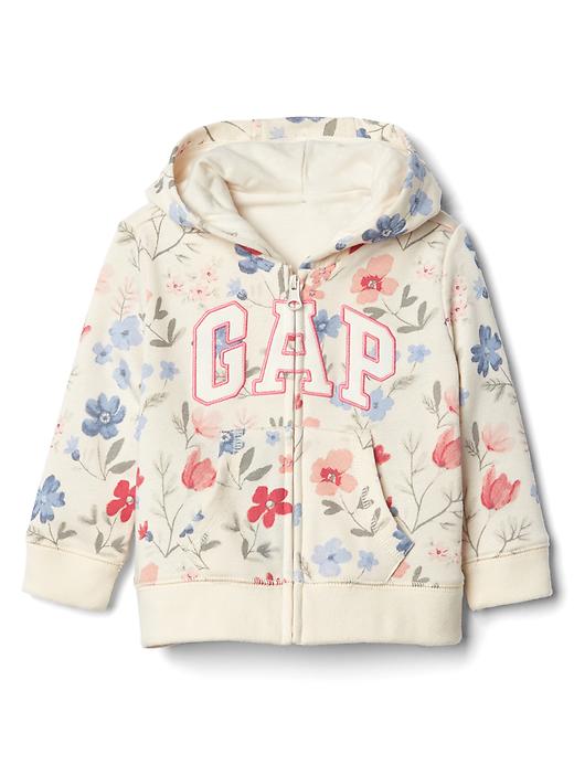 Image number 1 showing, Logo floral zip hoodie