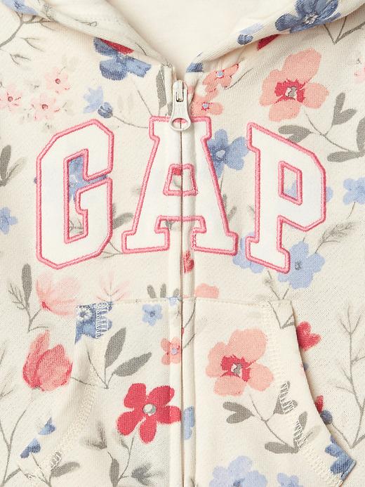 Image number 3 showing, Logo floral zip hoodie