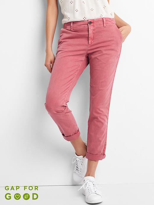 View large product image 1 of 1. Girlfriend Twill Stripe Chinos