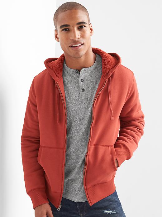 View large product image 1 of 1. Sherpa fleece hoodie
