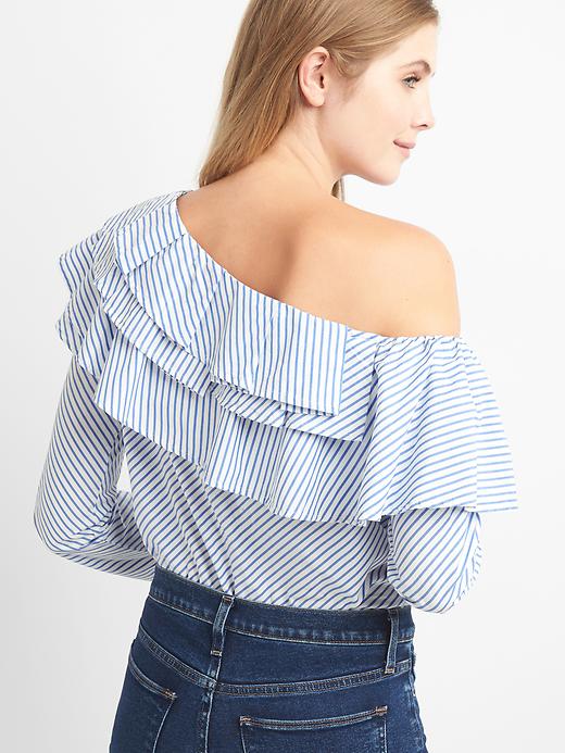 Image number 2 showing, One-shoulder ruffle top