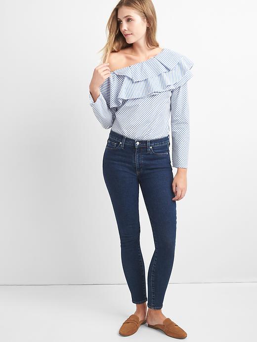 Image number 3 showing, One-shoulder ruffle top
