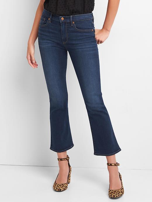 Image number 1 showing, High Rise Crop Flare Jeans