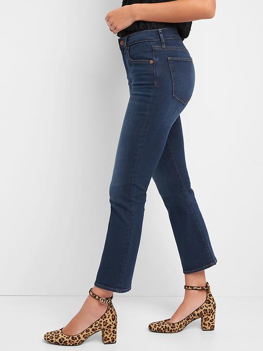 Image number 3 showing, High Rise Crop Flare Jeans