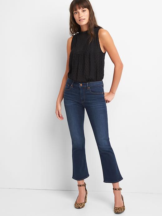Image number 4 showing, High Rise Crop Flare Jeans