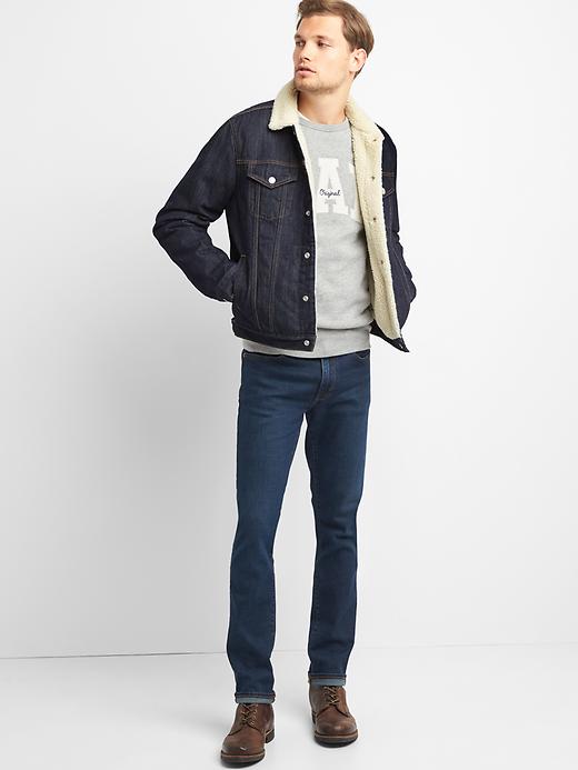 Image number 3 showing, Sherpa-lined icon denim jacket