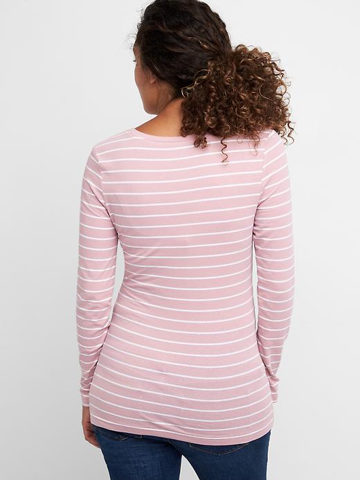 Image number 2 showing, Maternity Pure Body stripe long sleeve crew tee