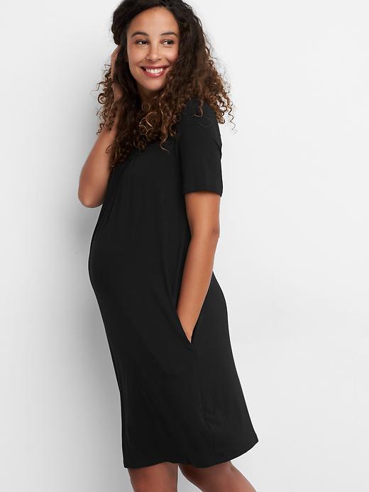 Image number 1 showing, Maternity swing t-shirt dress