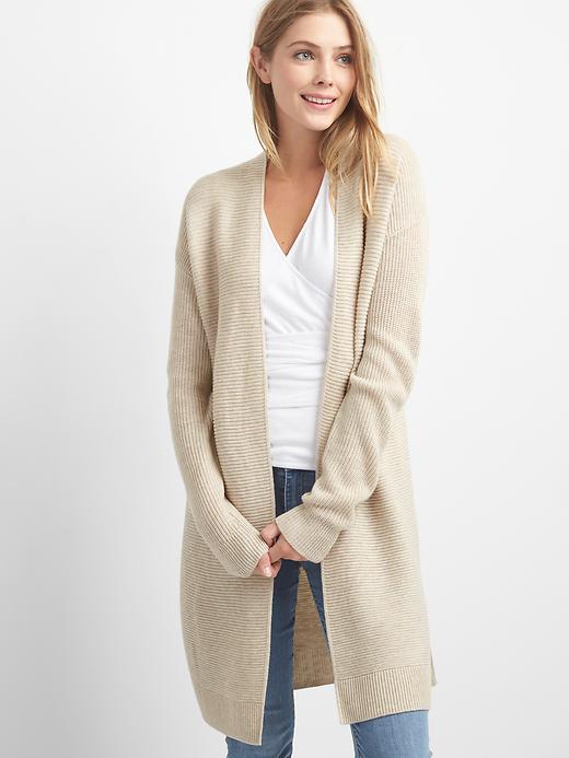 Image number 8 showing, Textured open-front cardigan