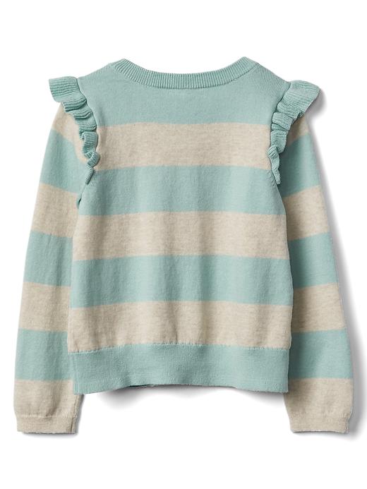 Image number 2 showing, Heart ruffle crew sweater