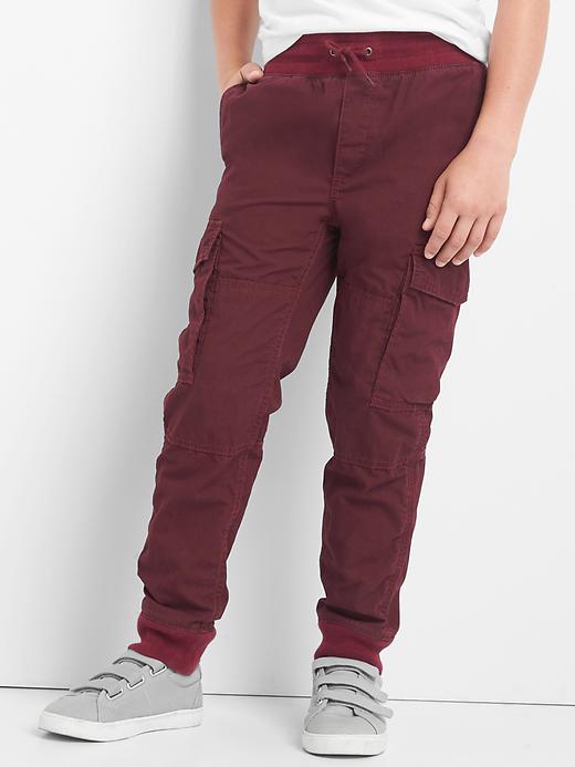 Image number 6 showing, Jersey-lined cargo joggers