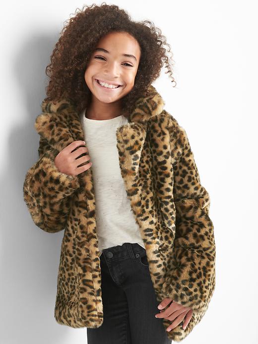 Image number 1 showing, Leopard coat