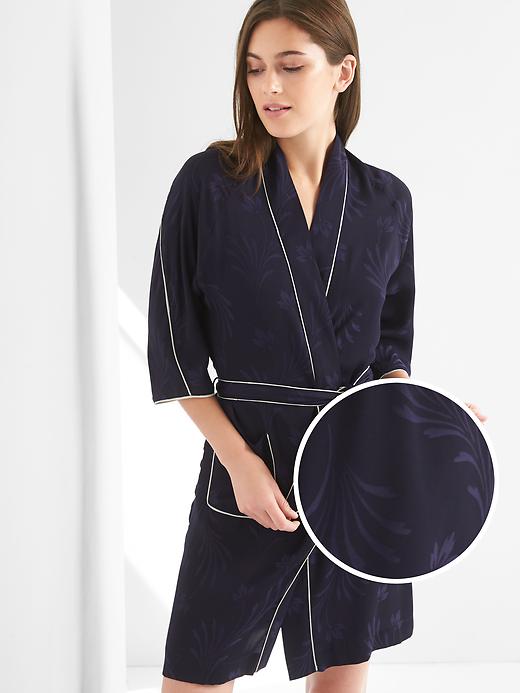 Image number 1 showing, DreamWell satin robe