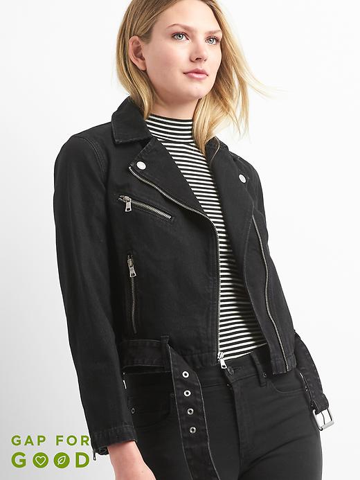 gap leather moto jacket women's