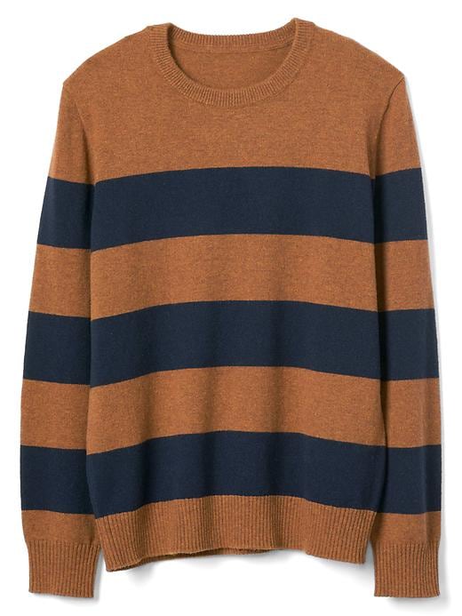 Image number 6 showing, Rugby Stripe Crewneck Sweater in Wool Blend