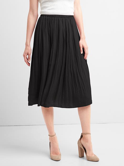 View large product image 1 of 1. Pleated midi skirt