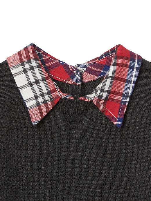 Image number 3 showing, Plaid 2-in-1 sweater