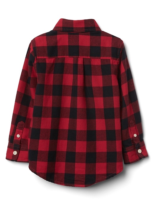 View large product image 2 of 4. Buffalo plaid button-down shirt