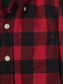 View large product image 3 of 4. Buffalo plaid button-down shirt