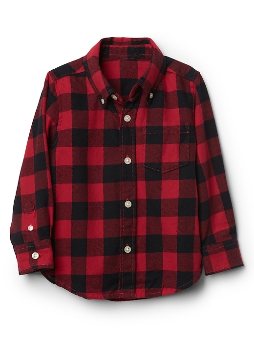 View large product image 1 of 4. Buffalo plaid button-down shirt