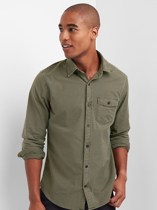 View large product image 1 of 1. Oxford garment-dye standard fit shirt
