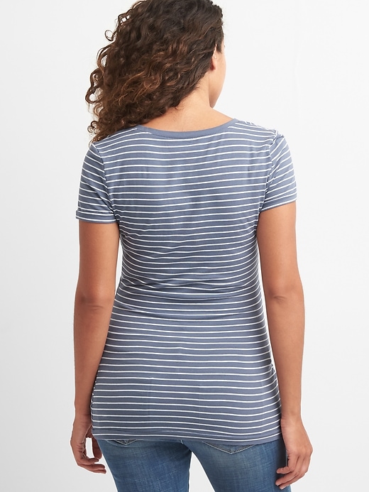 Image number 2 showing, Maternity Pure Body stripe V-neck tee