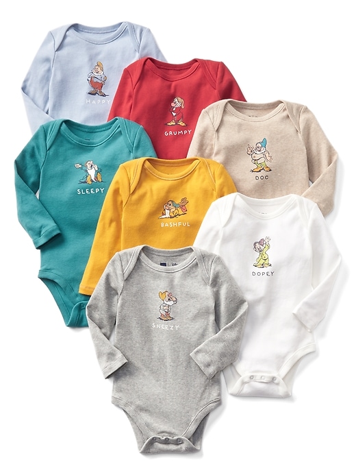 Image number 1 showing, babyGap &#124 Disney Baby Snow White and Seven Dwarfs bodysuit (7-pack)