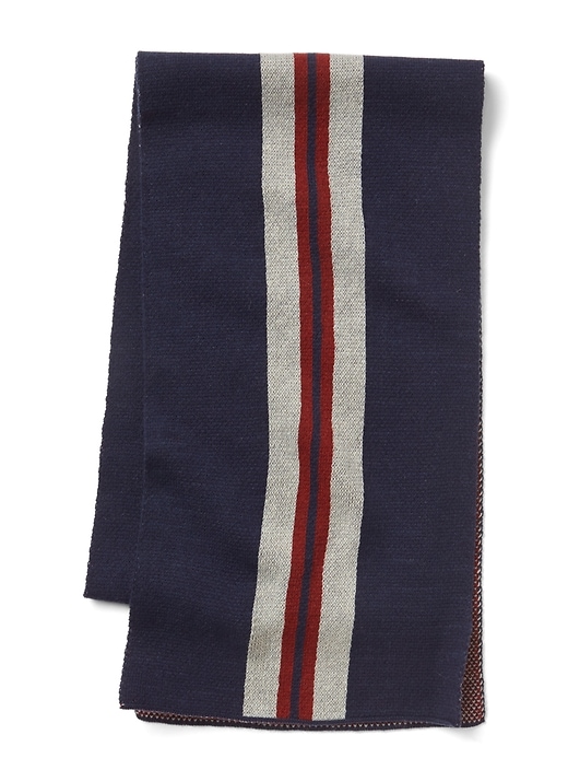 View large product image 1 of 1. Jacquard stripes scarf