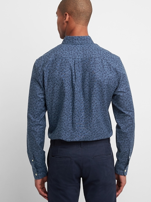 Image number 2 showing, Oxford print standard fit shirt