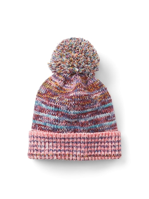 View large product image 1 of 1. Marled pom hat