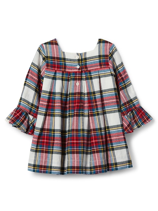 Image number 2 showing, Plaid flannel ruffle dress