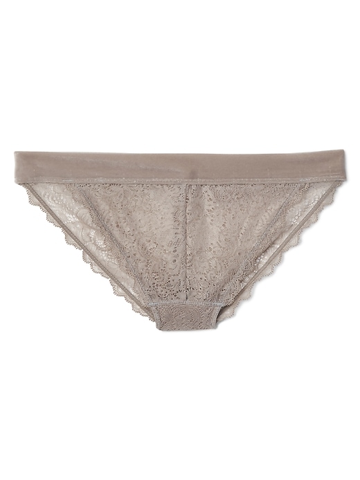 View large product image 1 of 1. Velvet lace tanga