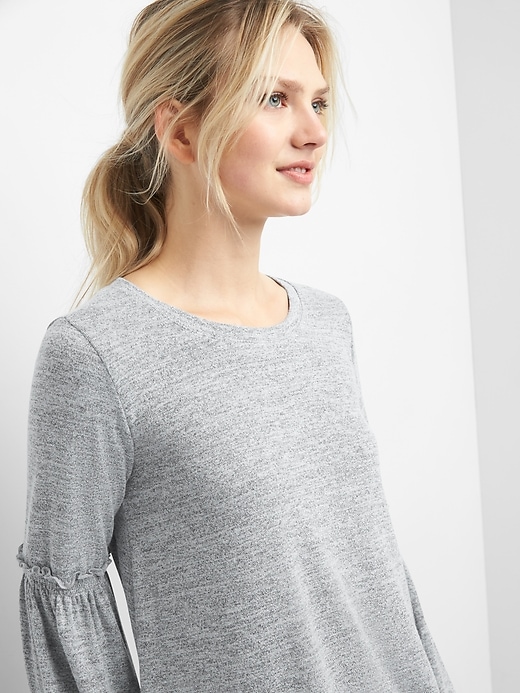 Image number 5 showing, Softspun bell-sleeve top
