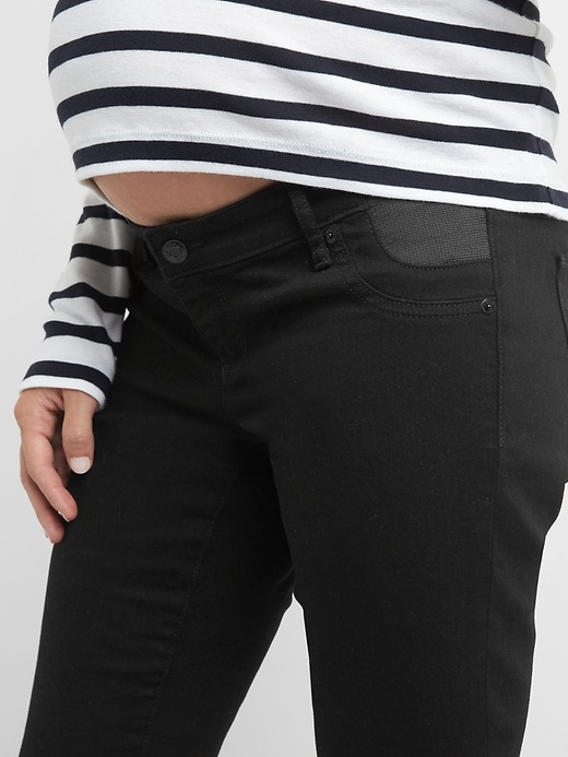 Image number 3 showing, Maternity Inset Panel True Skinny Jeans