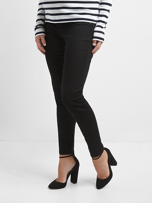 Image number 5 showing, Maternity Inset Panel True Skinny Jeans