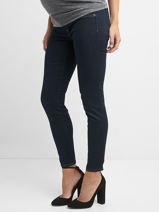 Image number 5 showing, Maternity Inset Panel True Skinny Jeans