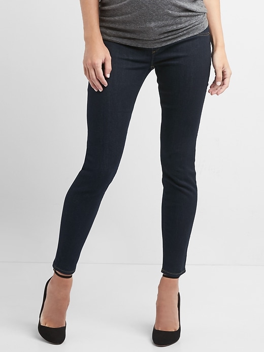 Image number 1 showing, Maternity Inset Panel True Skinny Jeans