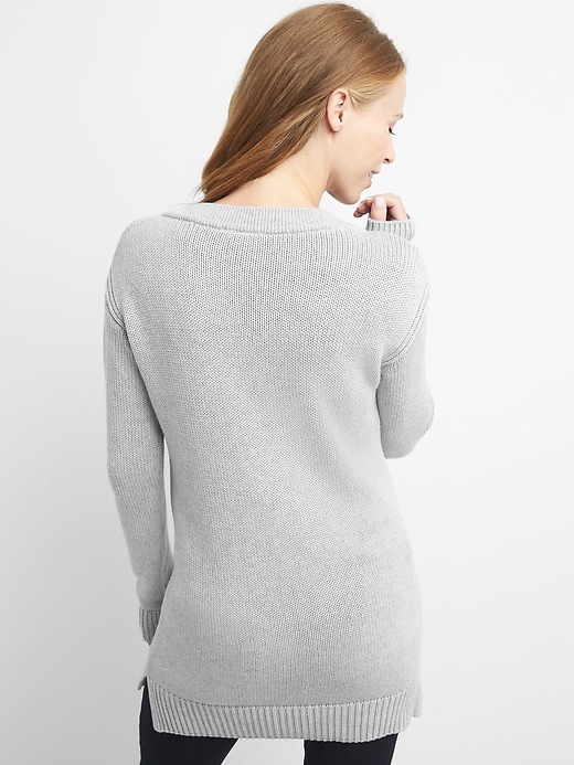 Image number 2 showing, Maternity lace-up sweater tunic